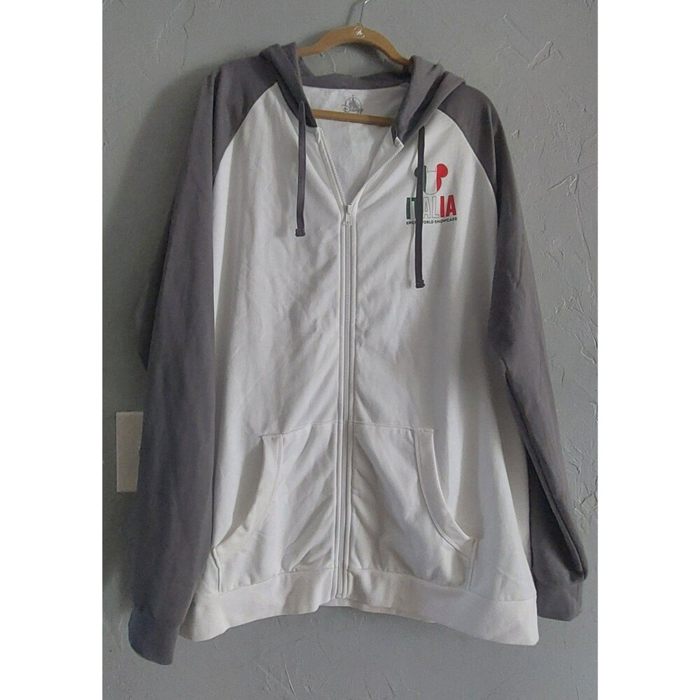 unisex Disney Epcot World Showcase "Italia" zip-up hoodie XXXL,cotton Polyester.